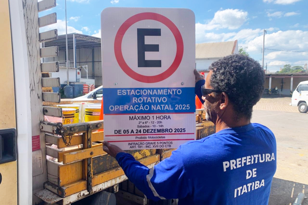 Operação Natal: Itatiba terá estacionamento rotativo gratuito para ampliar vagas durante período de compras