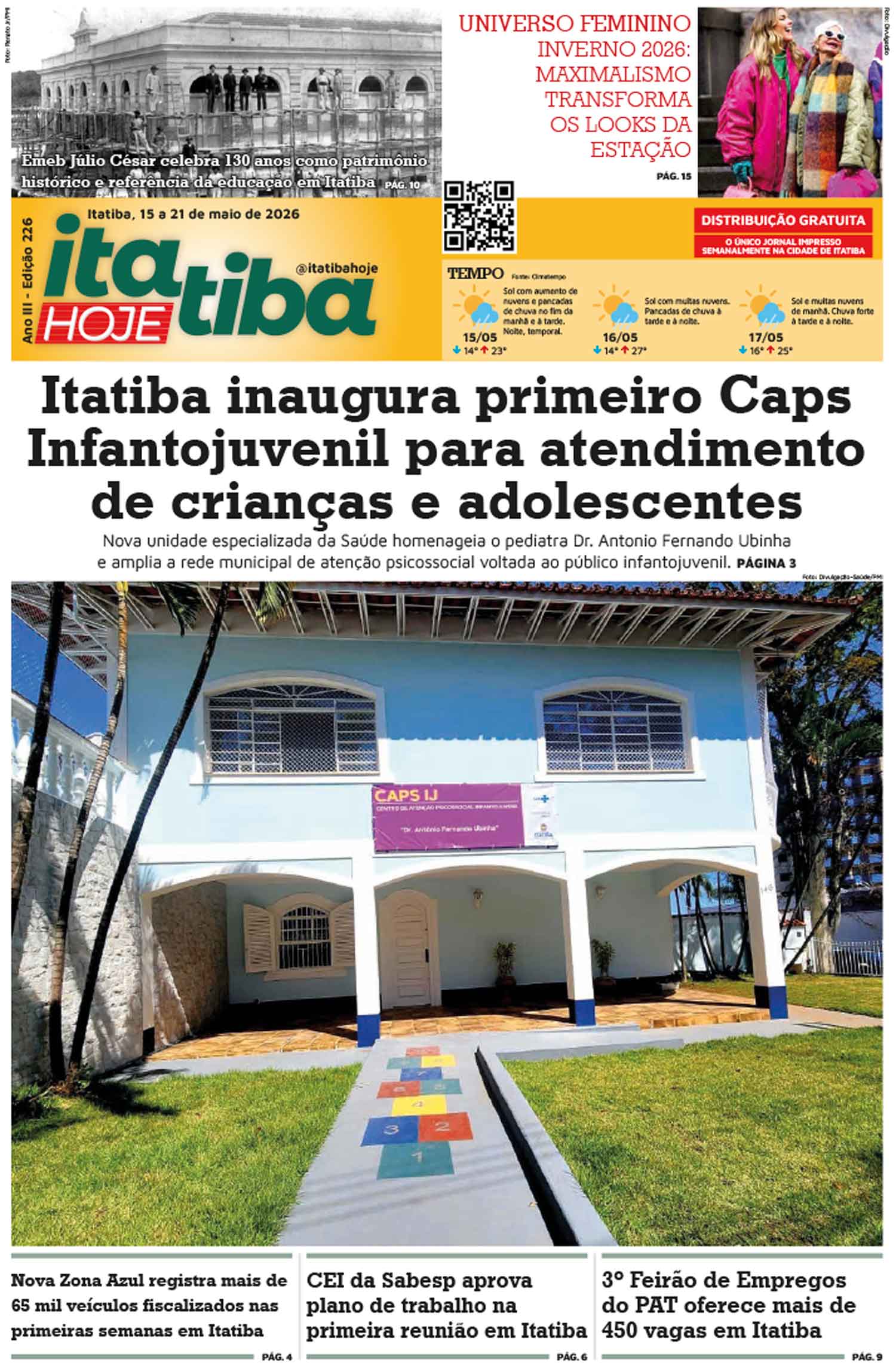 Itatiba Hoje #226 – 15 a 21/05/2026